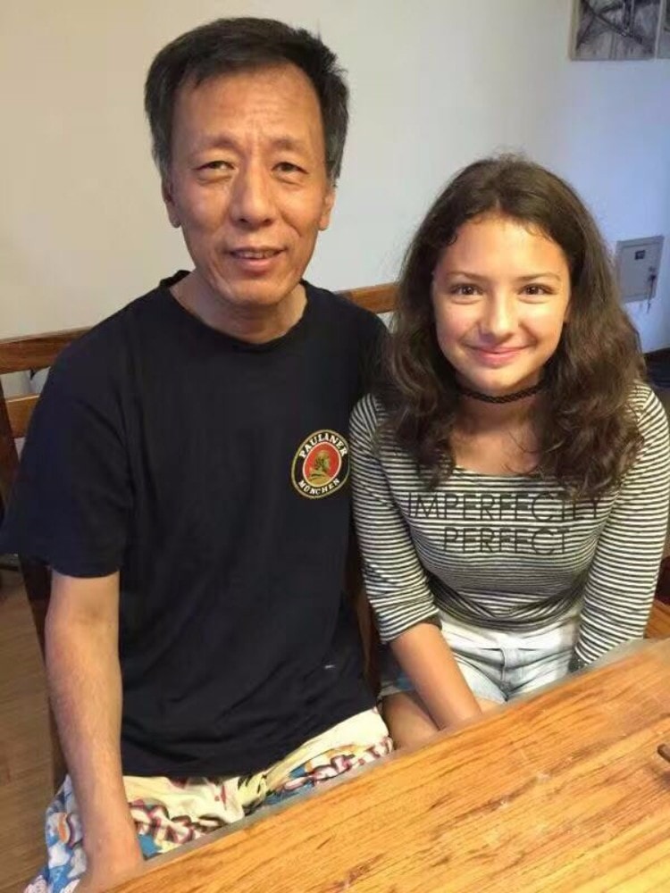 Laodice with her homestay father