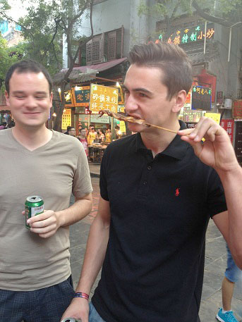 Sampling the street food in Beijing