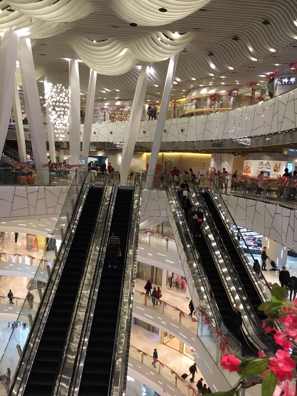 Shopping malls in Shanghai are rather big